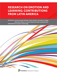 Cover of Research on Emotion and Learning: Contributions from Latin America. Colorful abstract lines. 