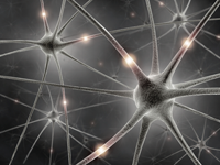 illustration of lighted neurons
