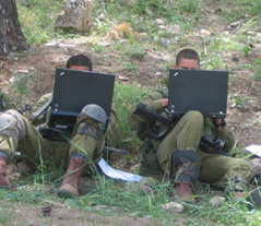 Israeli soldiers performing task