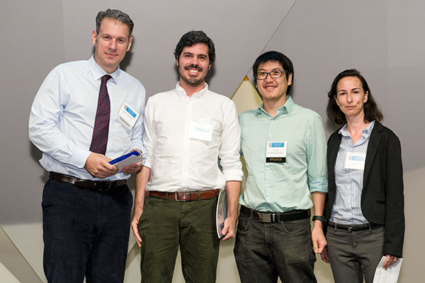 NIMH IRP Outstanding Mentor Awardee, Argyris Stringaris, M.D., Ph.D., with lab members.