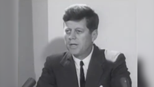 President John F. Kennedy speaking about mental health.