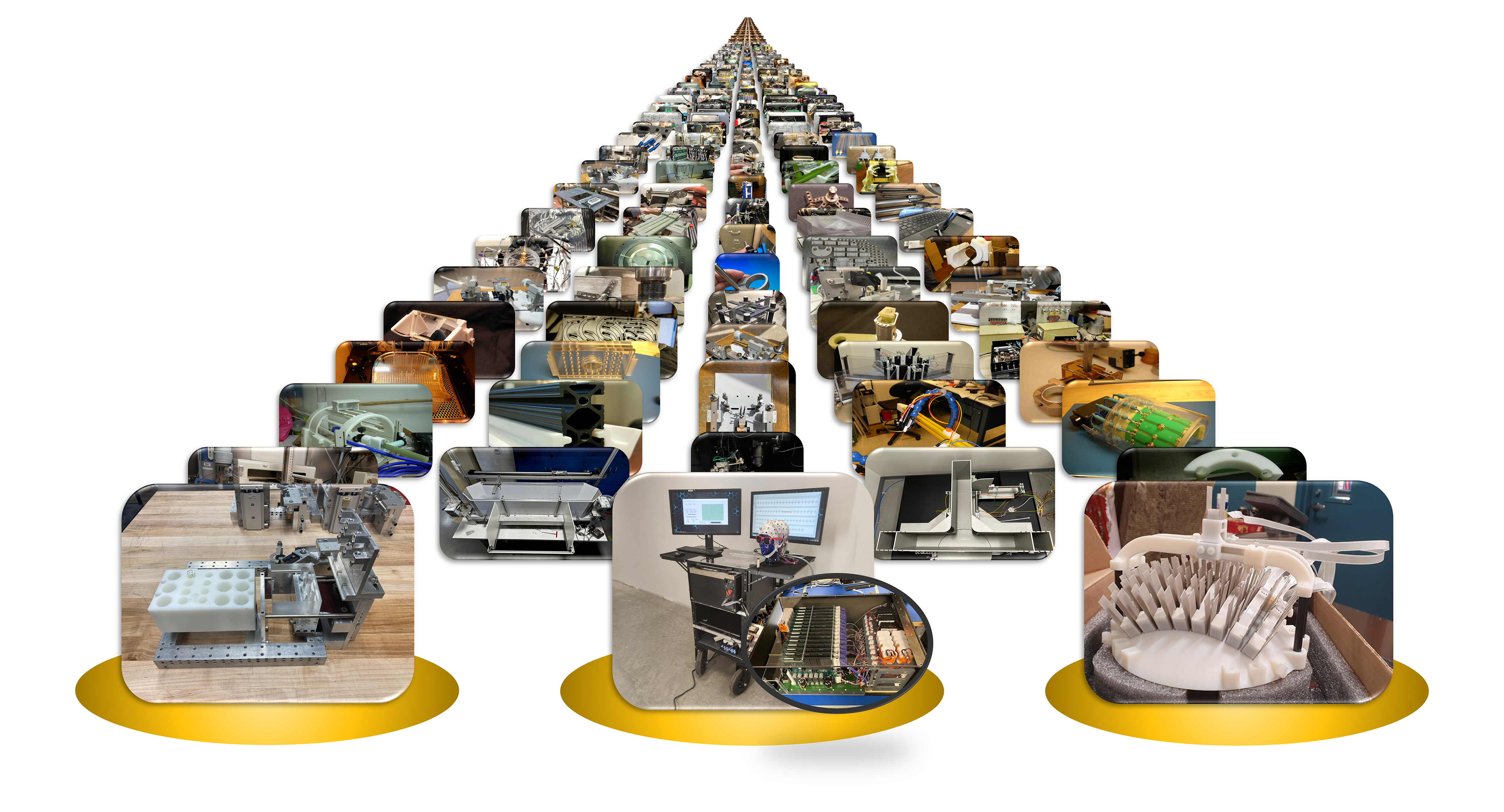 Display of various projects that the Section On Instrumentation has delivered. 