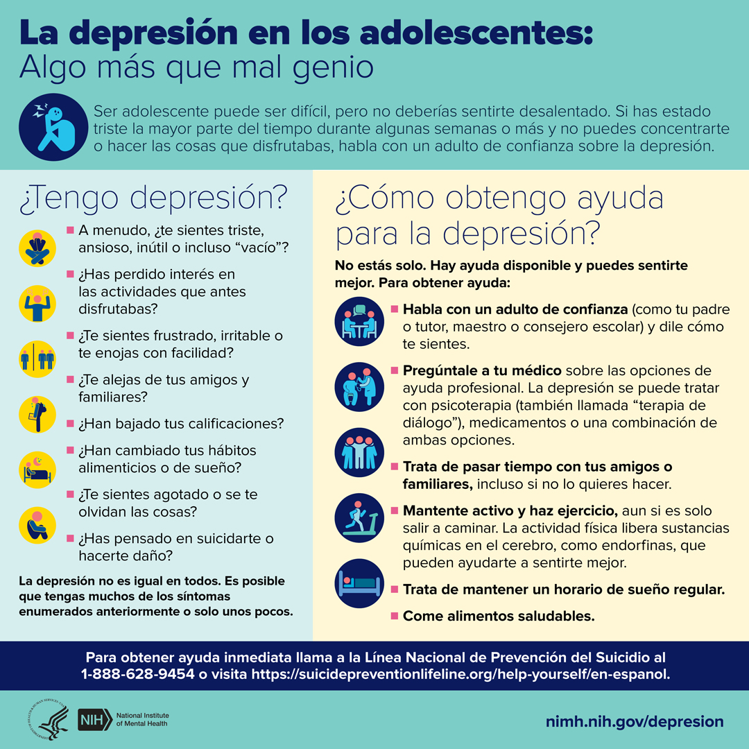 La depresión en los adolescentes - Ser adolescente puede ser difícil, pero no deberías sentirte desalentado. Fíjate qué síntomas tienes y averigua qué puedes hacer si crees que podrías estar deprimido.