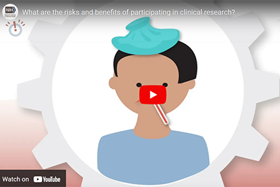 Screenshot from NIMH video "What is clinical research?" data-mid=