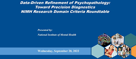 NIMH Research Domain Criteria Roundtable - Data-Driven Refinement of Psychopathology: Toward Precision Diagnostics