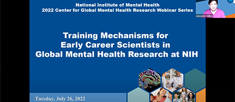 Center for Global Mental Health Research Webinar Series: Training Mechanisms for Early Career Scientists in Global Mental Health Research at NIH