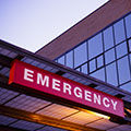 sign for hospital emergency department