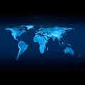 Webinar World Map Blue
