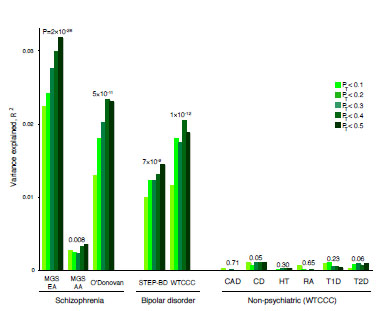 Schizophrenia/bipolar disorder genetic overlap 