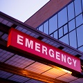 Emergency department sign at a hospital
