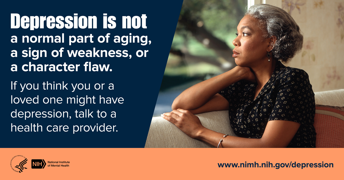 Depression may sometimes be undiagnosed or misdiagnosed in some older adults because sadness may not be their main symptom.