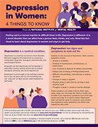 Depression in women brochure cover image