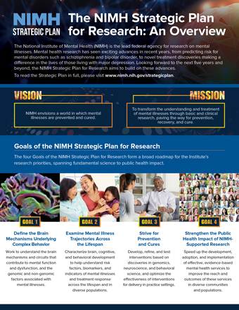 The NIMH Strategic Plan for Research: An Overview fact sheet cover image