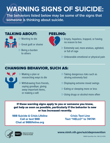 Suicide Warning Signs - Pinnable image