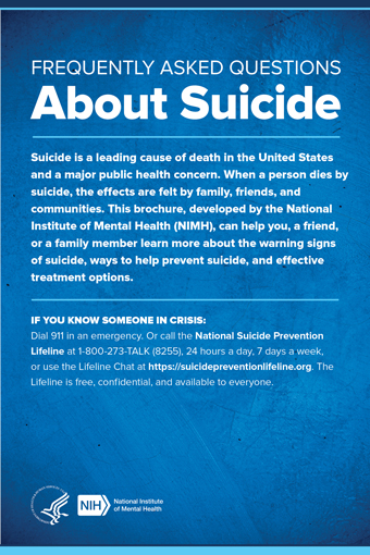 Nimh Frequently Asked Questions About Suicide