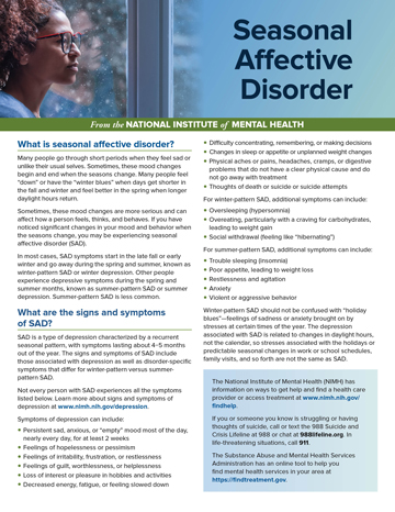 Seasonal Affective Disorder - National Institute of Mental Health