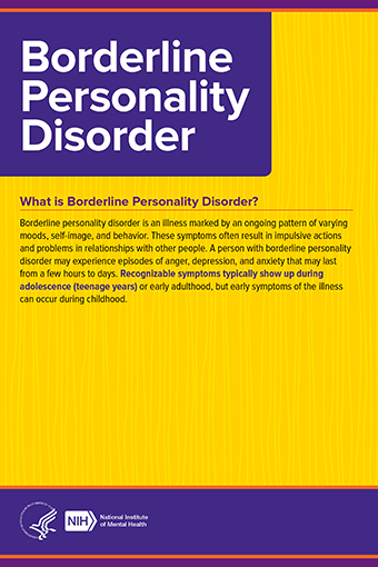 Room personality disorder borderline chat Personality NIMH