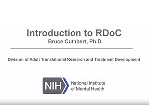 screenshot from NIMH video "Introduction to RDoC"