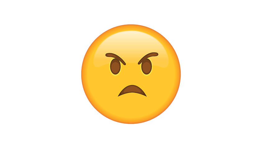 cartoon of a frowning face