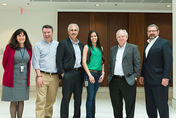 From left to right: Susan G. Amara, Ph.D., Chris McBain, Ph.D., Robert Malenka, M.D., Ph.D., Veronica Alvarez, Ph.D., Steven Paul, M.D., Joshua A. Gordon, M.D., Ph.D.