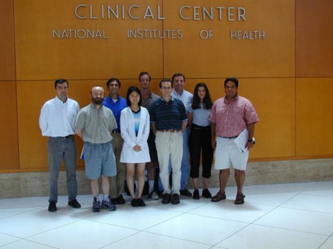 Members of SFIM and FMRIF group photo inside of Building 10, 2000
